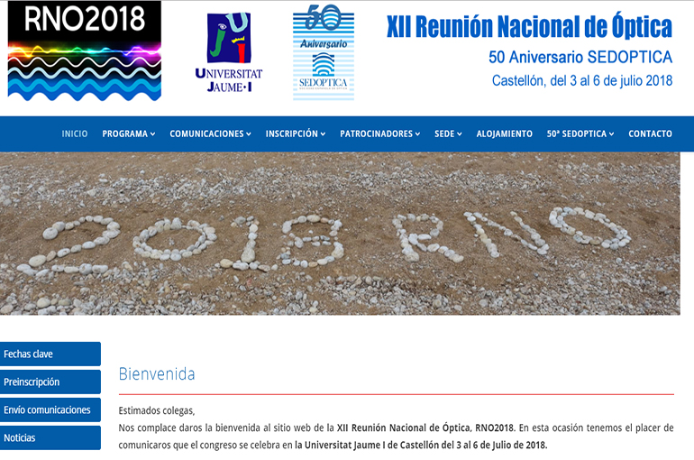 SIDILAB en la XII Reunión Nacional de Óptica, RNO2018